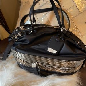 Armani Exchange dark navy color bag with zippers